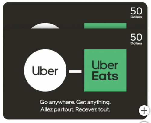 Costco Canada Offers: Get 2 x $50 Uber / Uber Eats e-Gift Cards for $79.99